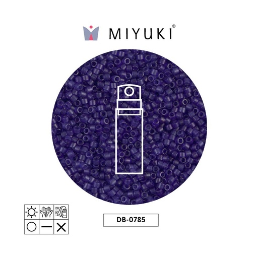 [32682] Miyuki delica 11/0 DB0785 frosted transparent cobalt x 10g