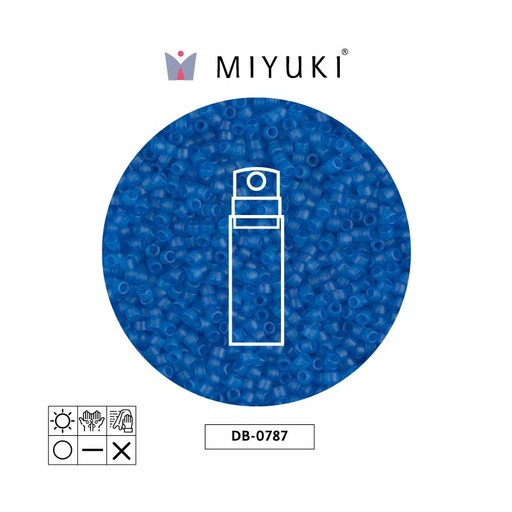 [32683] Miyuki delica 11/0 DB0787 frosted transparent capri blue x 10g