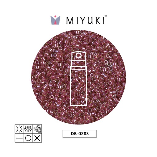 [32688] Miyuki delica 11/0 DB0283 cranberry lined peridot luster x 10g