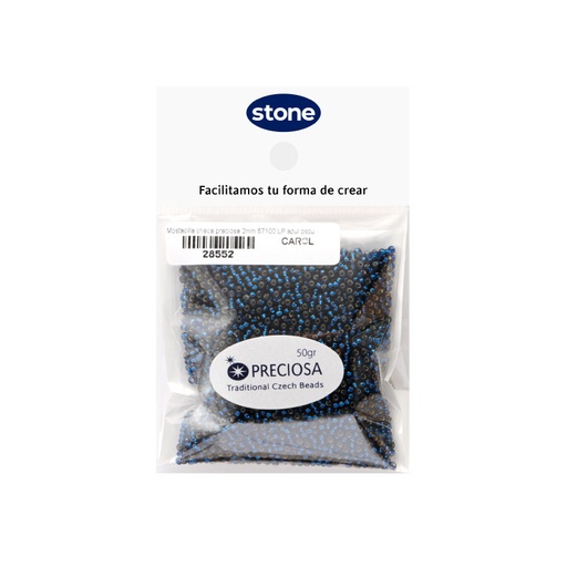 [28552] Mostacilla checa preciosa 2mm 67100 LP azul oscuro x 50g