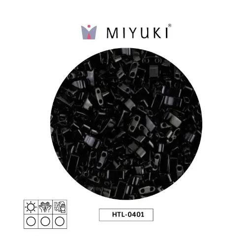 [30020] Miyuki half tila 5x2.3x1.9mm HTL0401 black x 50g