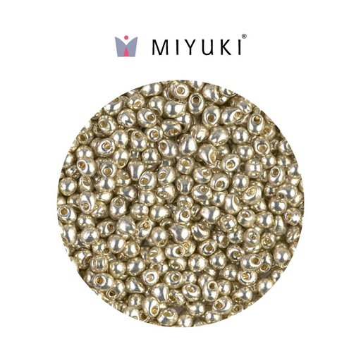 [30314] Miyuki drop beads 3.4mm DP4201 galvanized silver x 500g