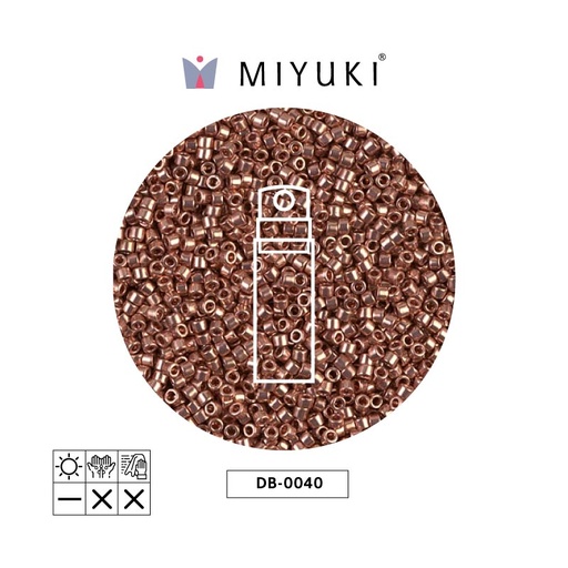 [29594] Miyuki delica 11/0 DB0040 bright copper plated x 10gr