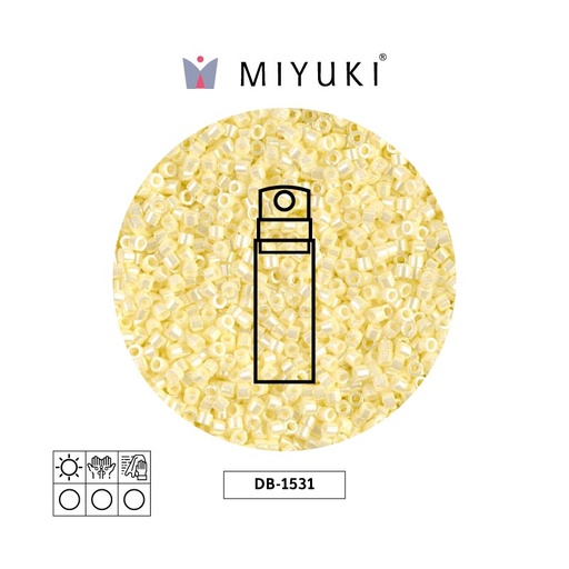 [15325] Miyuki delica 11/0 DB1531-1 opaque pale yellow ceylon x 10g