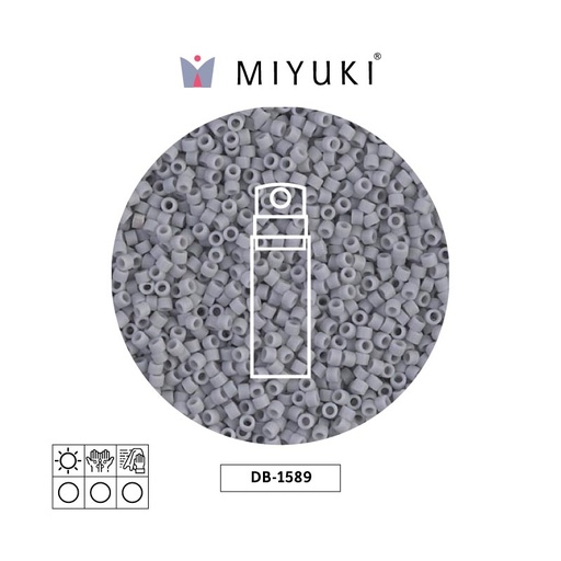 [32131] Miyuki delica 11/0 DB1589 matte opaque ghost grey x 10g