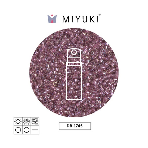 [12922] Miyuki delica 11/0 DB1745 sparkling antique rose lined crystal AB x 10g