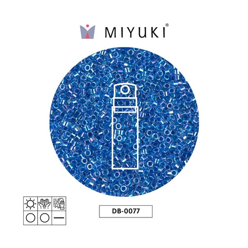 [15836] Miyuki delica 11/0 DB0077 blue lined crystal AB x 10g