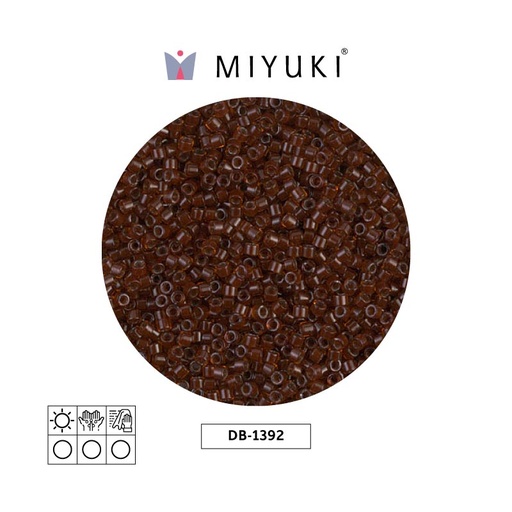 [32202] Miyuki delica 11/0 DB1392 dark topaz lined rootbeer x 50g