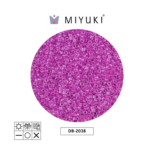 [32207] Miyuki delica 11/0 DB2038 neon plum crazy x 50g