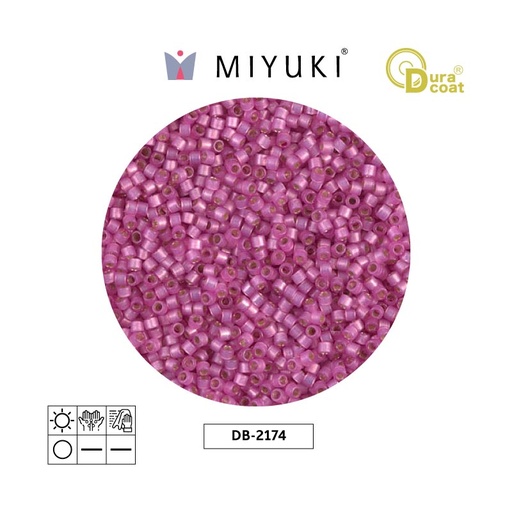 [14369] Miyuki delica 11/0 DB2174 durac silver pink x 50g