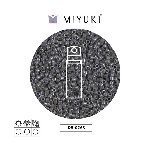 [27395] Miyuki delica 11/0 DB0268-1 opaque smoke luster x 10g