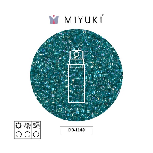 [29627] Miyuki delica 11/0 DB1248 transparent caribbean teal AB x 10g