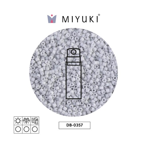 [11304] Miyuki delica 11/0 DB0357 matte light grey x 10g