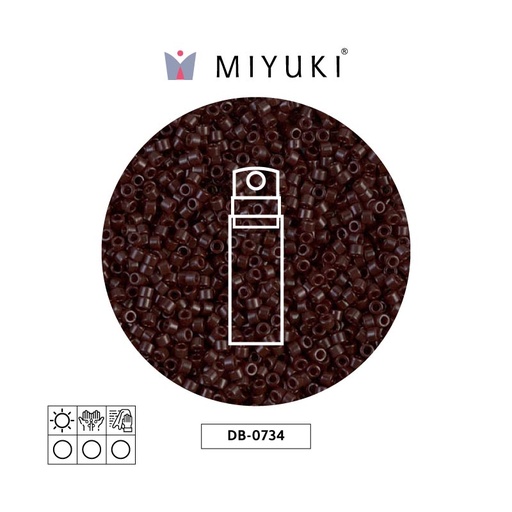 [29615] Miyuki delica 11/0 DB0734 op chocolate brown x 10g