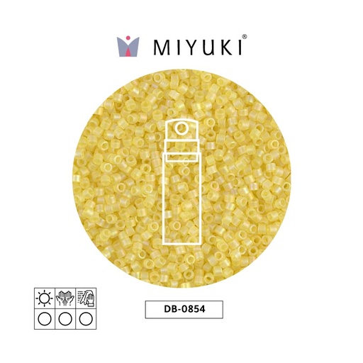 [30268] Miyuki delica 11/0 DB0854 matte transparent yellow AB x 10g