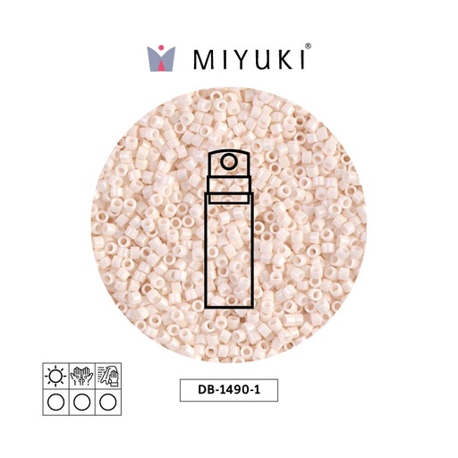 [25265] Miyuki delica 11/0 DB1490-1 opaque bisque white x 10g