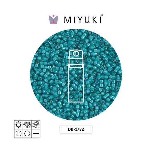 [30373] Miyuki delica 11/0 DB1782 white ld teal AB x 10g