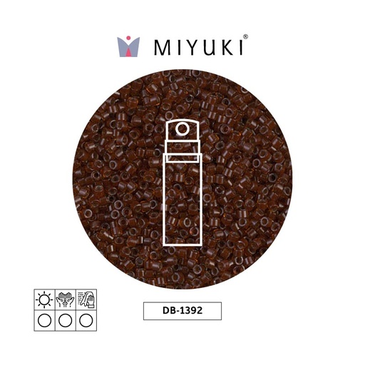 [32186] Miyuki delica 11/0 DB1392 dark topaz lined rootbeer x 10g