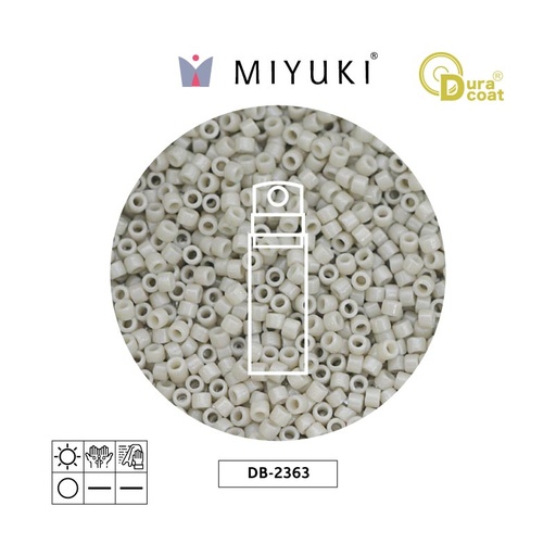 [20592] Miyuki delica 11/0 DB2363 durac op ant white x 10gr