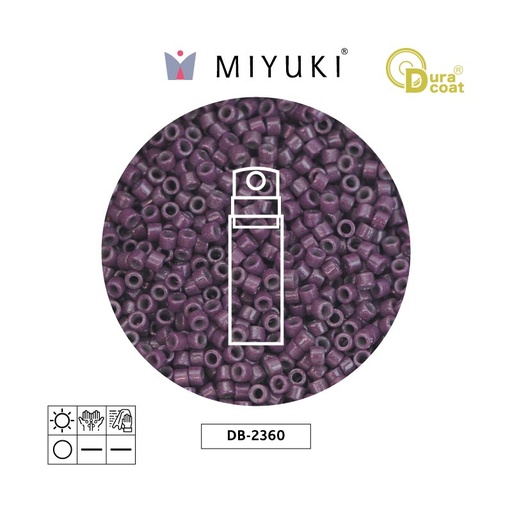 [23800] Miyuki delica 11/0 DB2360 durac op dk purple x 10gr