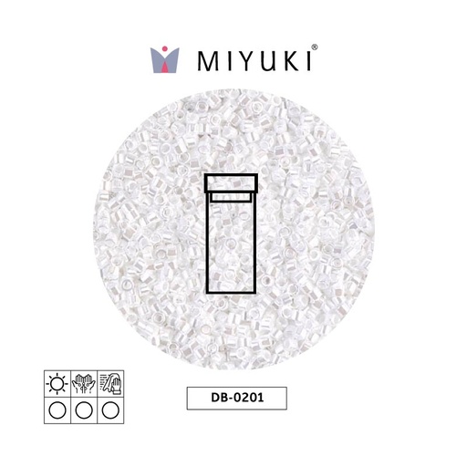 [15360] Miyuki delica 11/0 DB0201 white pearl x 3g