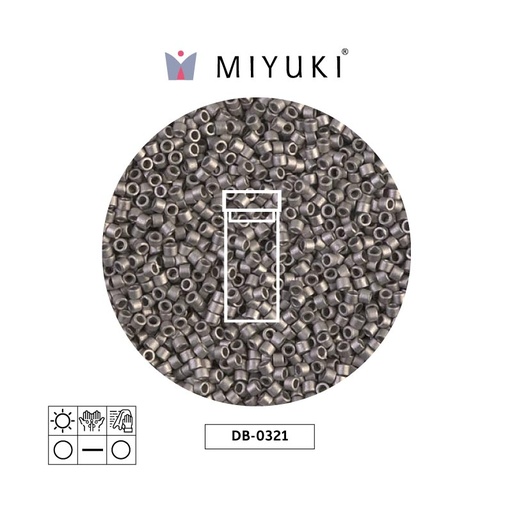 [32459] Miyuki delica 11/0 DB0321 matte metal silver x 3g