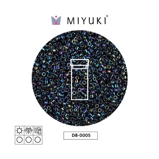 [10749] Miyuki delica 11/0 DB0005 black AB x 3g