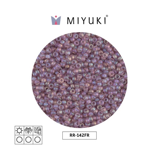 [17640] Mostacilla Miyuki rocalla 11/0 RR0142FR matte transparent smoky amethyst AB x 250g