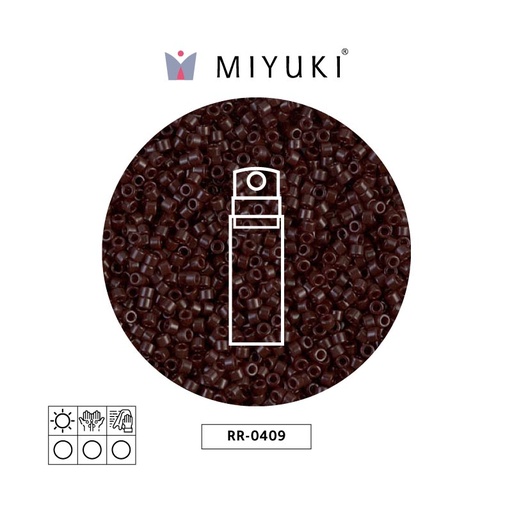 [24575] Mostacilla Miyuki rocalla 11/0 RR0409 opaque chocolate x 10g