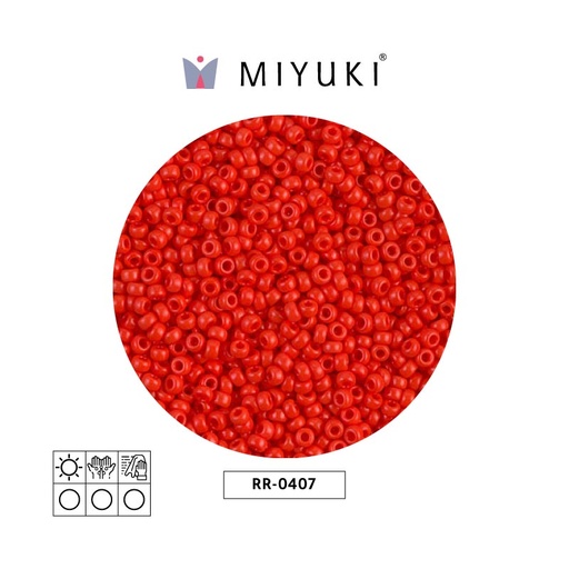 [28038] Mostacilla Miyuki rocalla 11/0 RR0407 opaque red x 250g