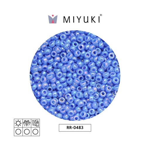 [17485] Mostacilla Miyuki rocalla 11/0 RR0483 opaque blue AB x 250g